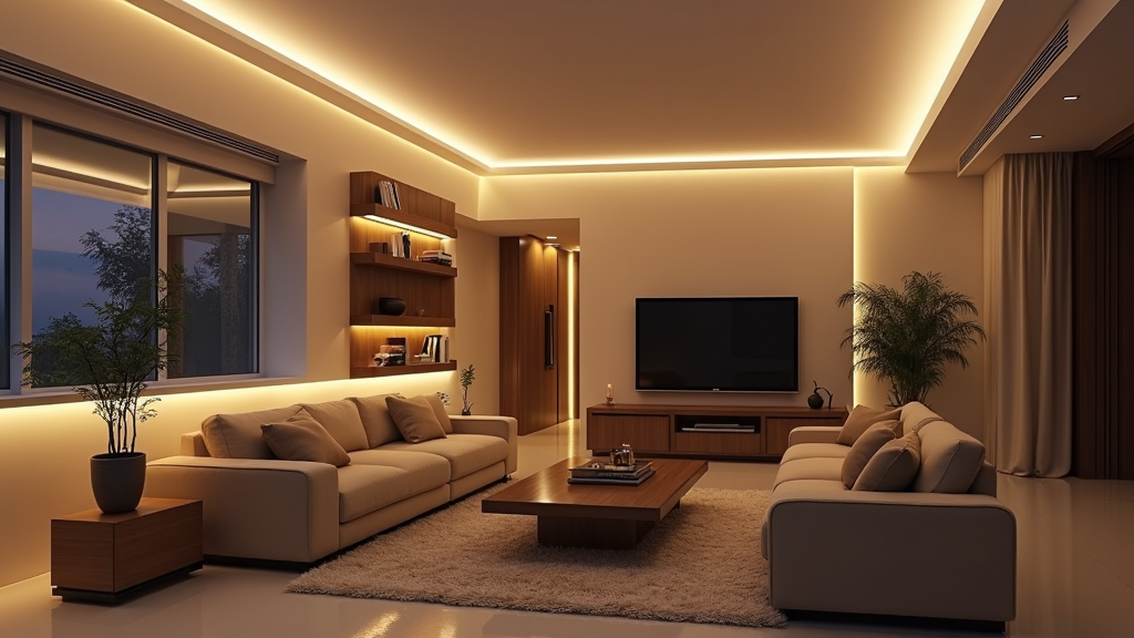 LED strips voor in de muur