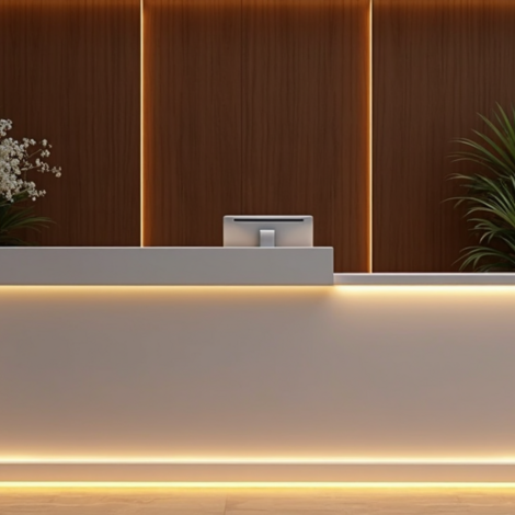 LED strips voor een balie