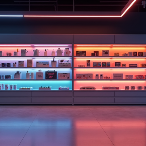 LED strips voor winkelschappen