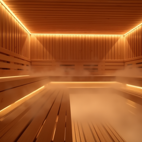 LED strips voor een natte sauna