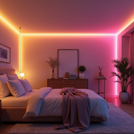 LED strips voor een slaapkamer