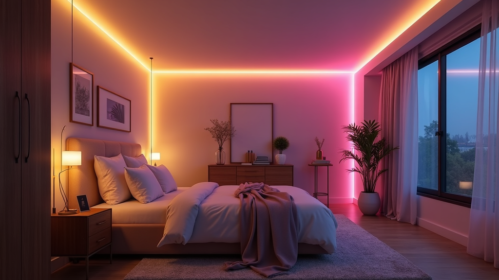 LED strips voor een slaapkamer