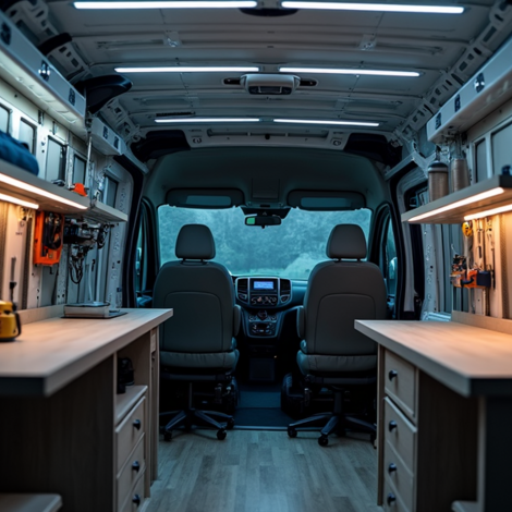 Hoe kan ik in mijn bestaande werkbus LED verlichting aansluiten