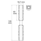 Connector 45° flexibel Zwart 48V TZ21