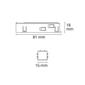 Voeding/uitgang Dali  zwart TZ39