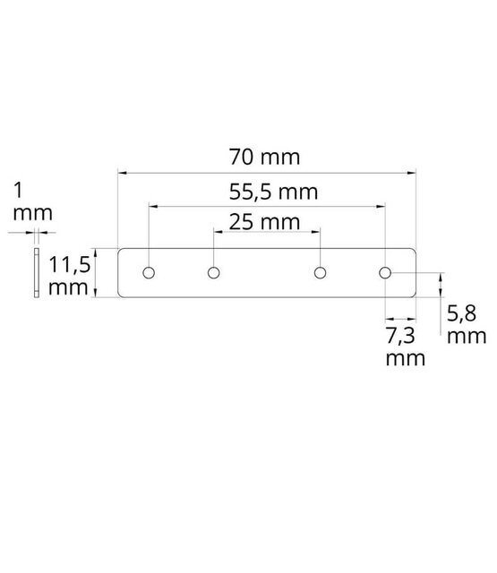 Led profiel rechte verbinding TS3
