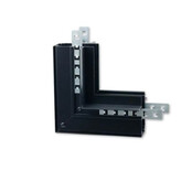 Hoek verbinder verticaal zwart TS3