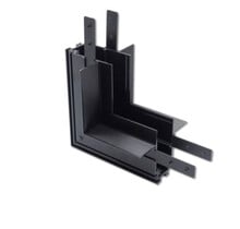 Hoek verbinder verticaal zwart TS3