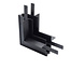 Galaxy profiles  Hoek verbinder verticaal zwart TS3