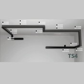 LED Diepe gipsplaatrail TS4  -  2M - DALI - Zwart