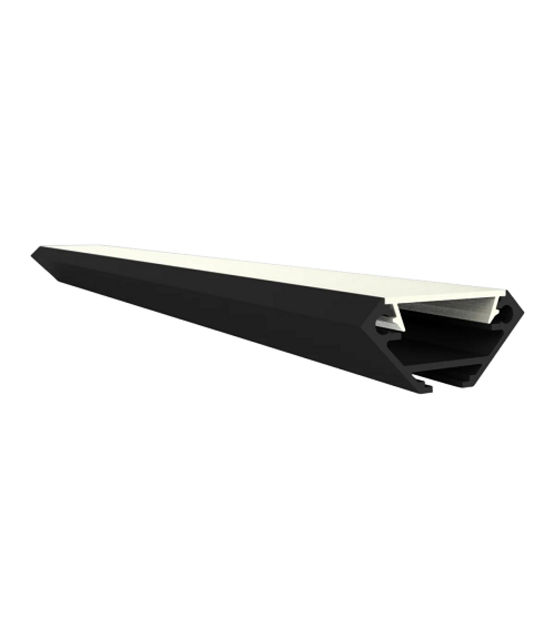 3 meter Zwart LED hoekprofiel inclusief afdekking 27.05 x 12.35 mm - 323ZWART