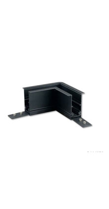 Hoek verbinder horizontaal zwart TS4