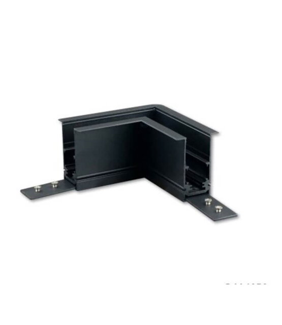 Hoek verbinder horizontaal zwart TS4