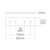 Led profiel rechte verbinding zwart TS1/TS4