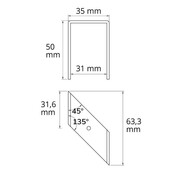 Montageklem zwart voor LED profiel TS4