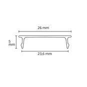 3 meter Losse LED profiel blind afdekking zwart TZ36