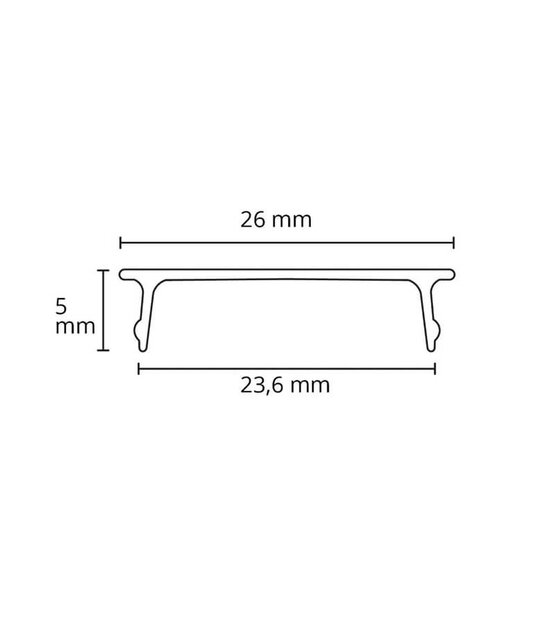3 meter Losse LED profiel blind afdekking zwart TZ36