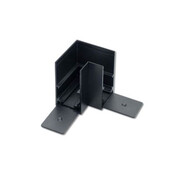 Hoek verbinder horizontaal zwart TS1