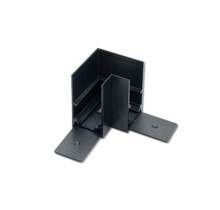 Hoek verbinder horizontaal zwart TS1