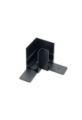 Hoek verbinder horizontaal zwart TS1