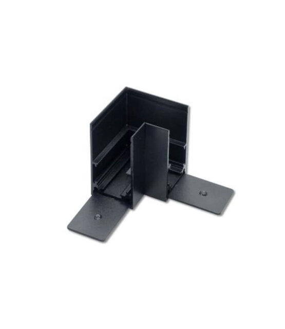 Hoek verbinder horizontaal zwart TS1