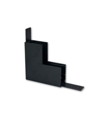 Hoek verbinder verticaal zwart TS1