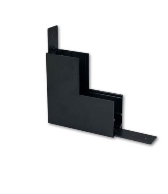 Hoek verbinder verticaal zwart TS1