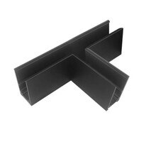 T-rail Horizontaal zwart TS1