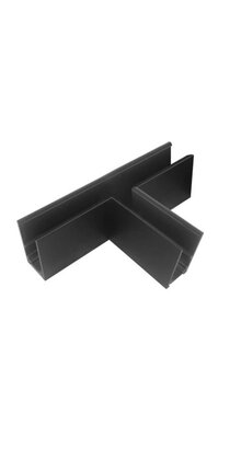 T-rail Horizontaal zwart TS1