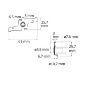 montageclip zwart TS1
