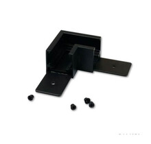 Hoek verbinder horizontaal zwart TS2