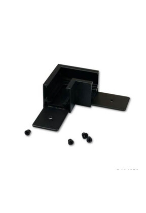 Hoek verbinder horizontaal zwart TS2