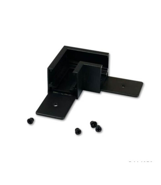 Hoek verbinder horizontaal zwart TS2
