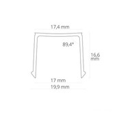 2 meter Losse LED profiel afdekking zwart TS2