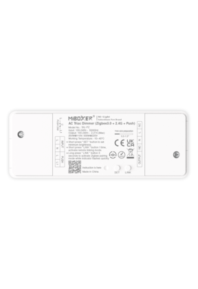 AC TRIAC LED dimmer – 230Volt Triac Dimmer module RF draadloos + Zigbee 3.0 + TUYA + RF +  Push dimmen  Hoog wattage 500W - Miboxer TRI-PZ