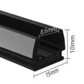 Mini LED trackrail - opbouw - zwart - MINI-TQS