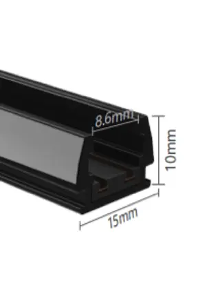 Mini LED trackrail - opbouw - zwart - MINI-TQS