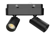 Mini LED trackrail - DUO LED Spot - Warm Wit - zwart - 3000k - 2,5 watt - dimbaar - QTDUO3000k