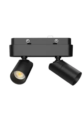 Mini LED trackrail - DUO LED Spot - Warm Wit - zwart - 3000k - 2,5 watt - dimbaar - QTDUO3000k