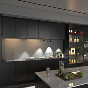 Mini LED trackrail - LED Spot - Warm Wit - zwart - 3000k - 3 watt - dimbaar - QT3000k