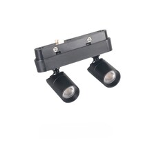 Mini LED trackrail - DUO LED Spot - Warm Wit - zwart - 3000k - 2,5 watt - dimbaar - QTDUO3000k