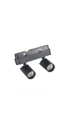 Mini LED trackrail - DUO LED Spot - Warm Wit - zwart - 3000k - 2,5 watt - dimbaar - QTDUO3000k