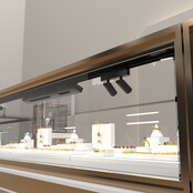 Mini LED trackrail - DUO LED Spot - Warm Wit - zwart - 3000k - 2,5 watt - dimbaar - QTDUO3000k