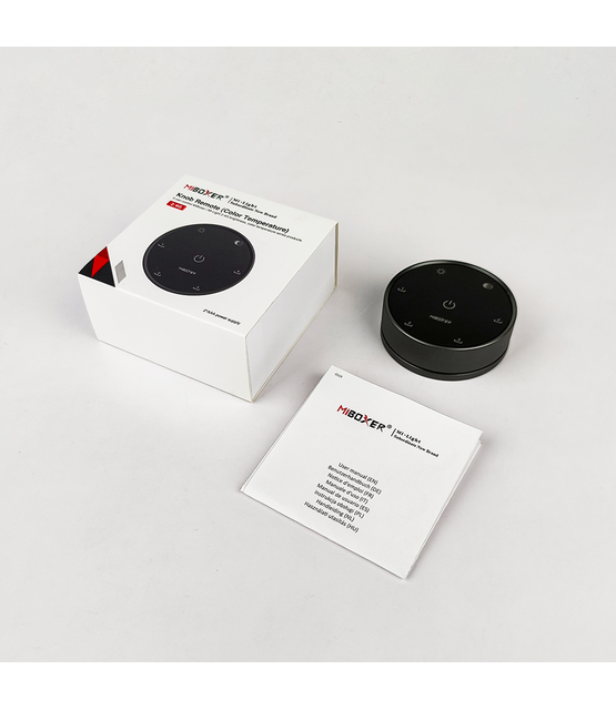 CCT draaiknop LED wanddimmer - Zwart - Draadloos - K5