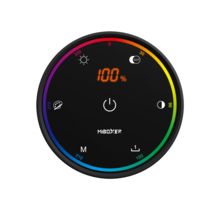 RGBCCT draaiknop LED wanddimmer - Zwart - Draadloos - K6