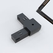 Mini LED trackrail hoek connector - zwart - MINI-TQS-HOEK-CONNECTOR