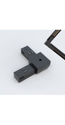 Mini LED trackrail hoek connector - zwart - MINI-TQS-HOEK-CONNECTOR