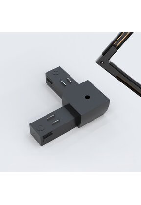 Mini LED trackrail hoek connector - zwart - MINI-TQS-HOEK-CONNECTOR
