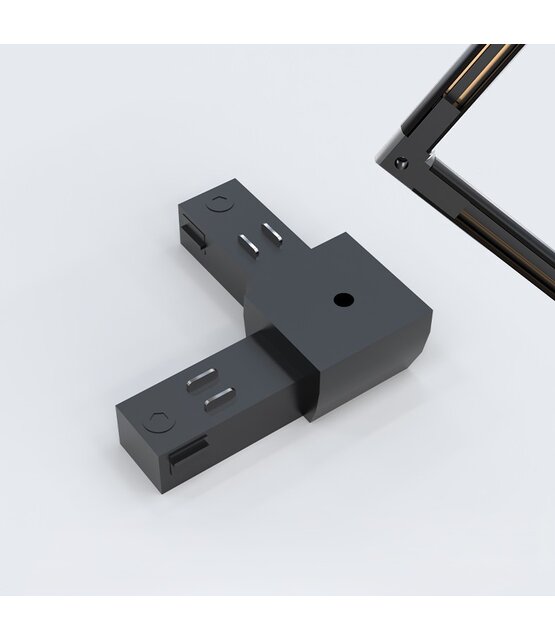 Mini LED trackrail hoek connector - zwart - MINI-TQS-HOEK-CONNECTOR