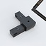 Luksus Mini LED trackrail hoek connector - zwart - MINI-TQS-HOEK-CONNECTOR
